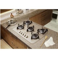 Cooktop Decore Champagne ou Preto a Gás 5 Bocas - Continental